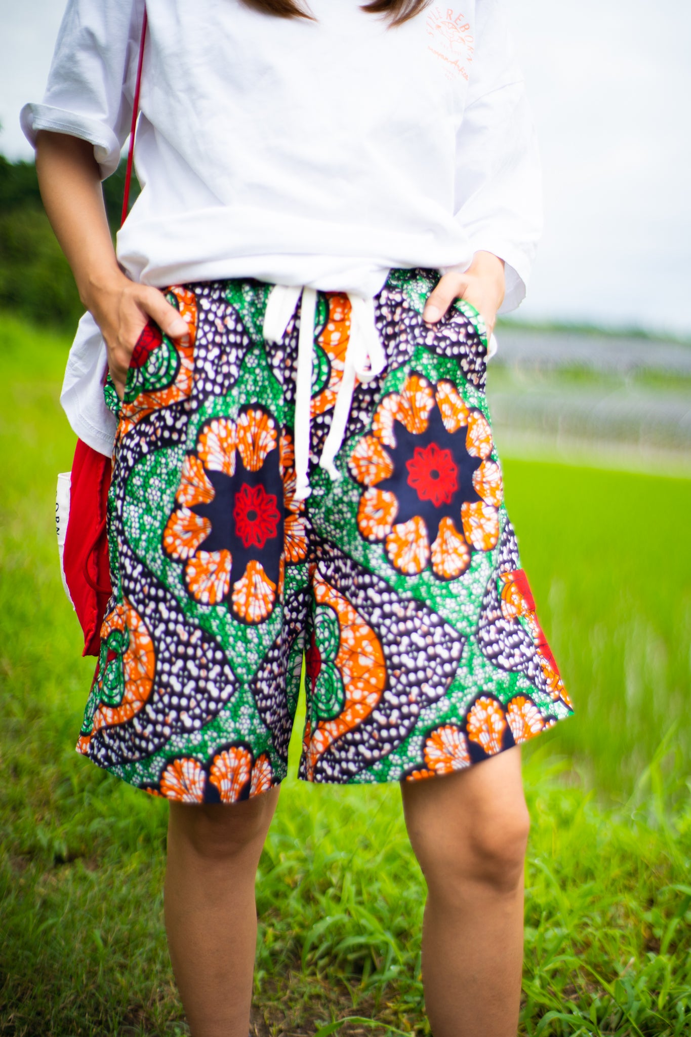 【moyan ecri× StyleReborn】Africa 2way Short Pants Helianthus