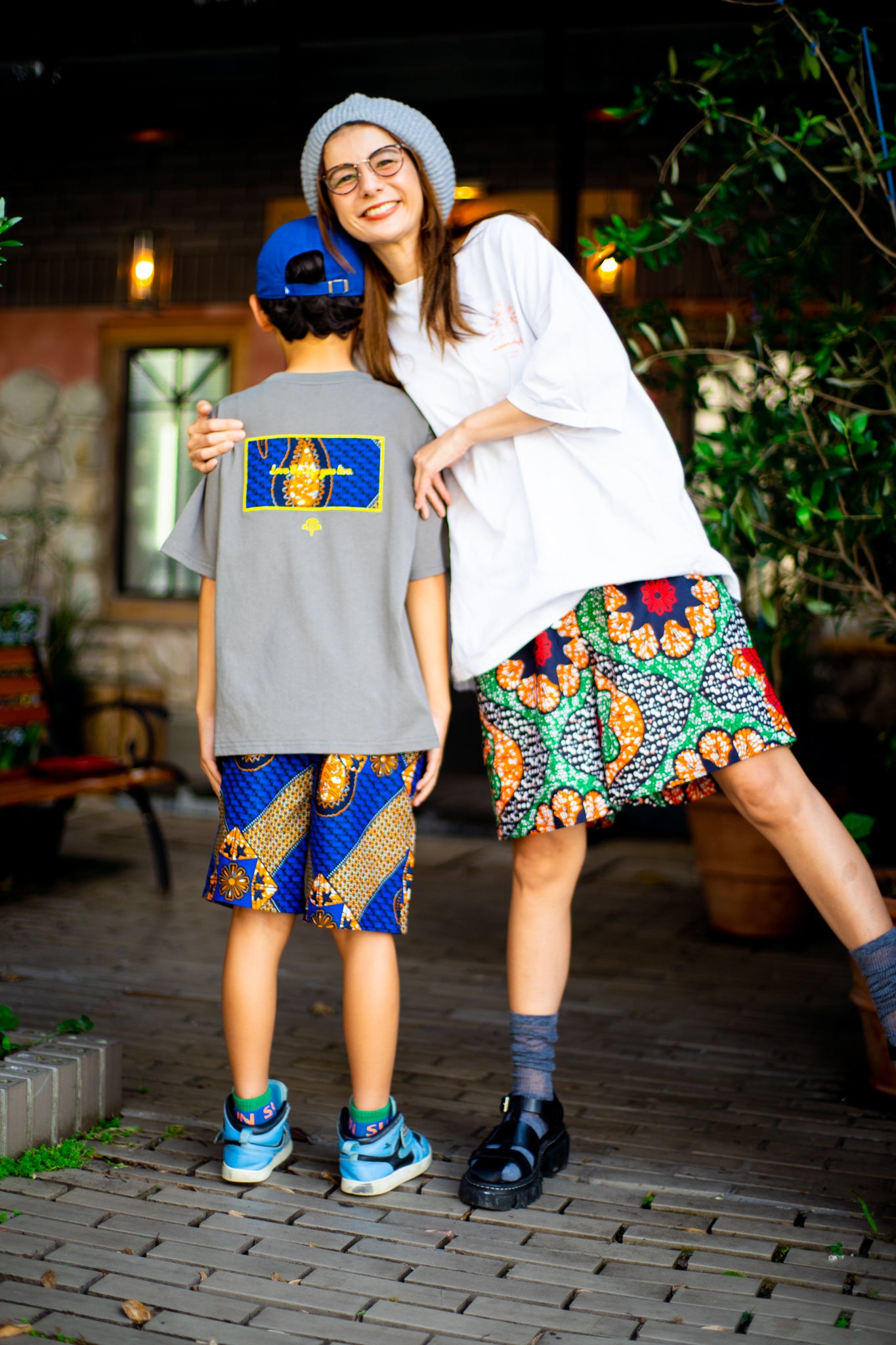 【moyan ecri× StyleReborn】【kids M-size】Africa Short Pants Helianthus