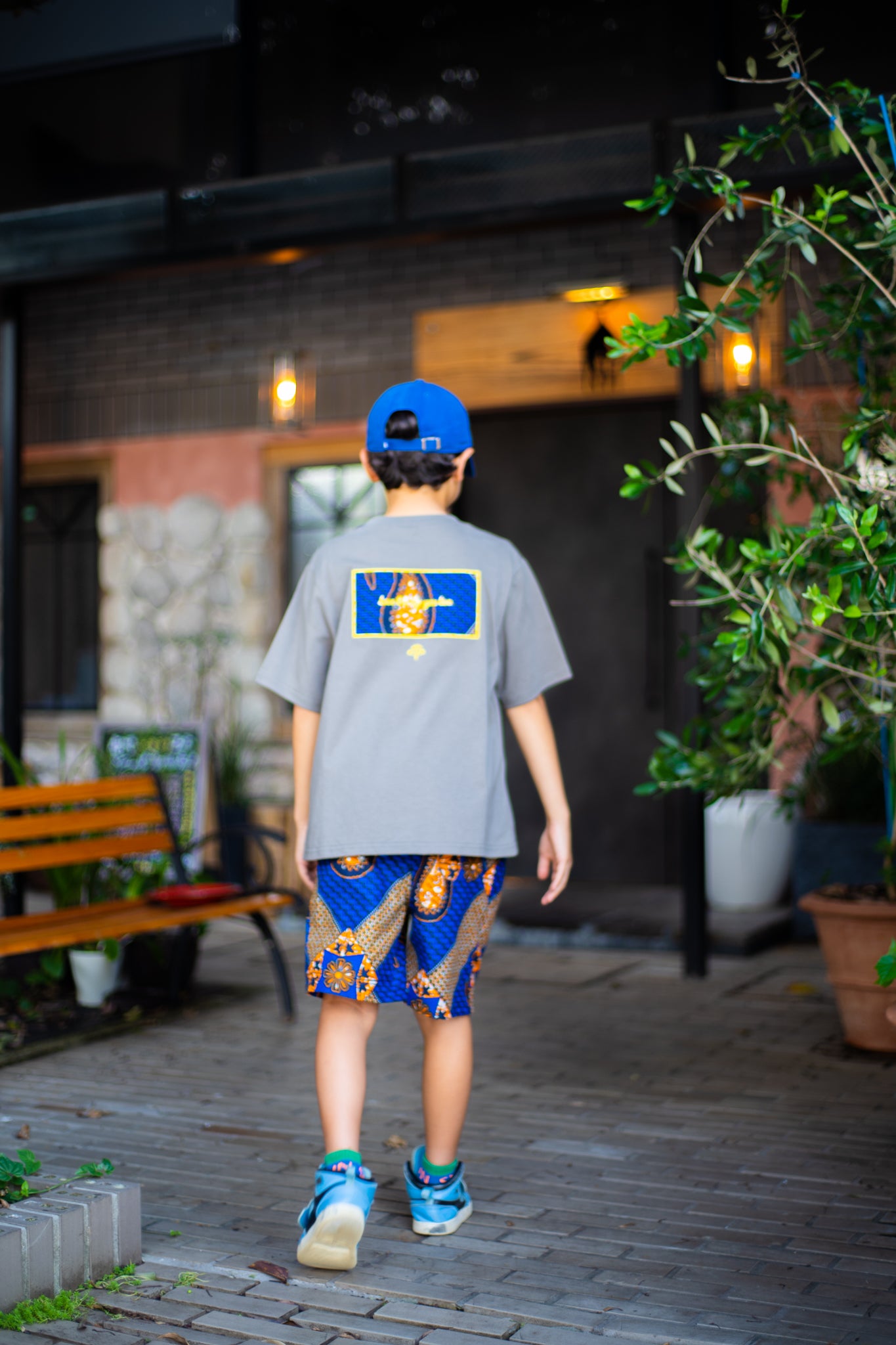 【moyan ecri× StyleReborn】【Kids M-size】パッチ刺繍 T-Shirt Kind of quiet