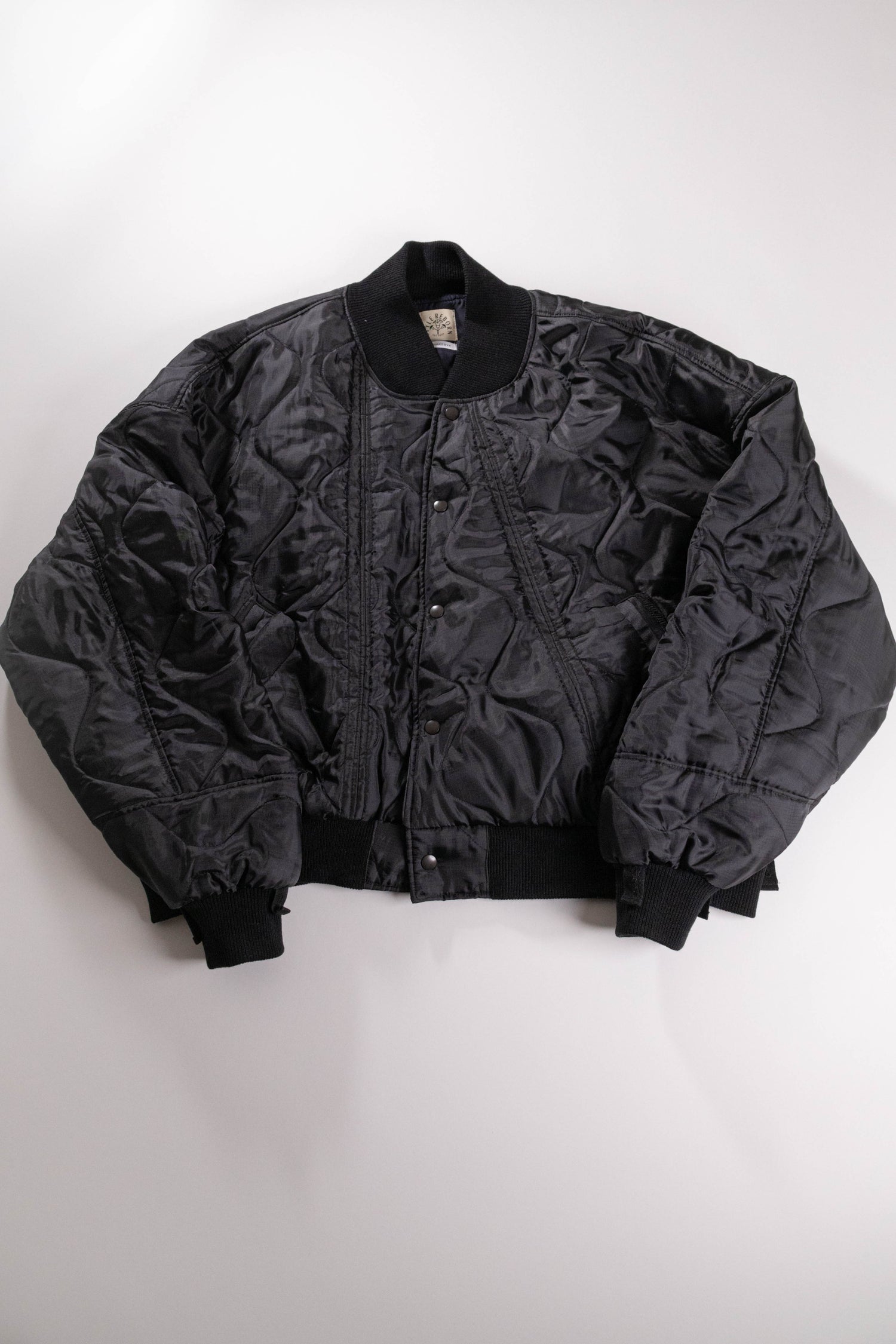 【REMAKEBYK×StyleReborn】Remake Quilting Stadium Jumper Black