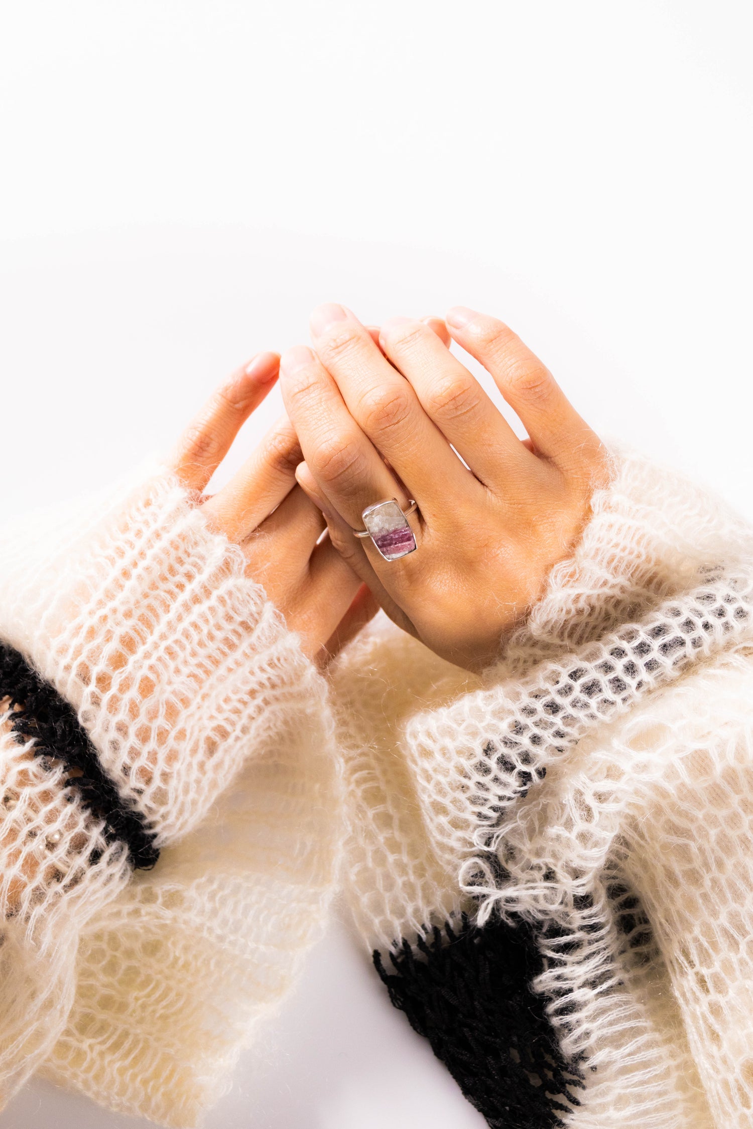 【nanan bijouxxx×StyleReborn】Together Stone Collection Ring Tourmaline(S)