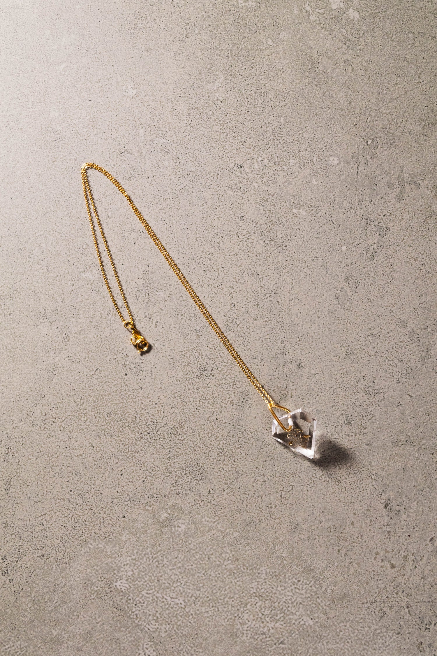 【nanan bijouxxx×StyleReborn】Symbol On Crystal Necklace 14KGF×Gold