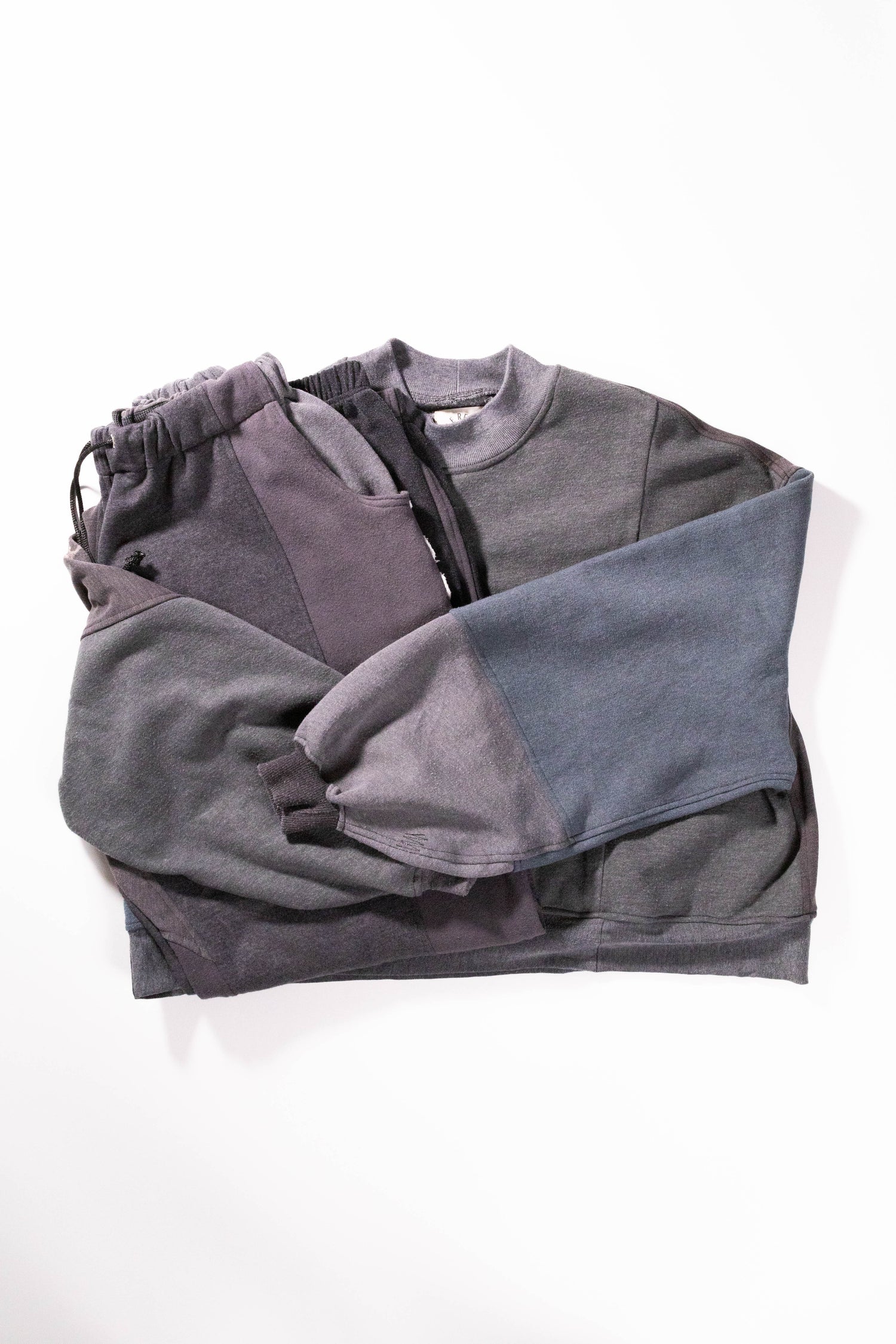 【REMAKEBYK×StyleReborn】Remake Cropped Sweat setup Gray
