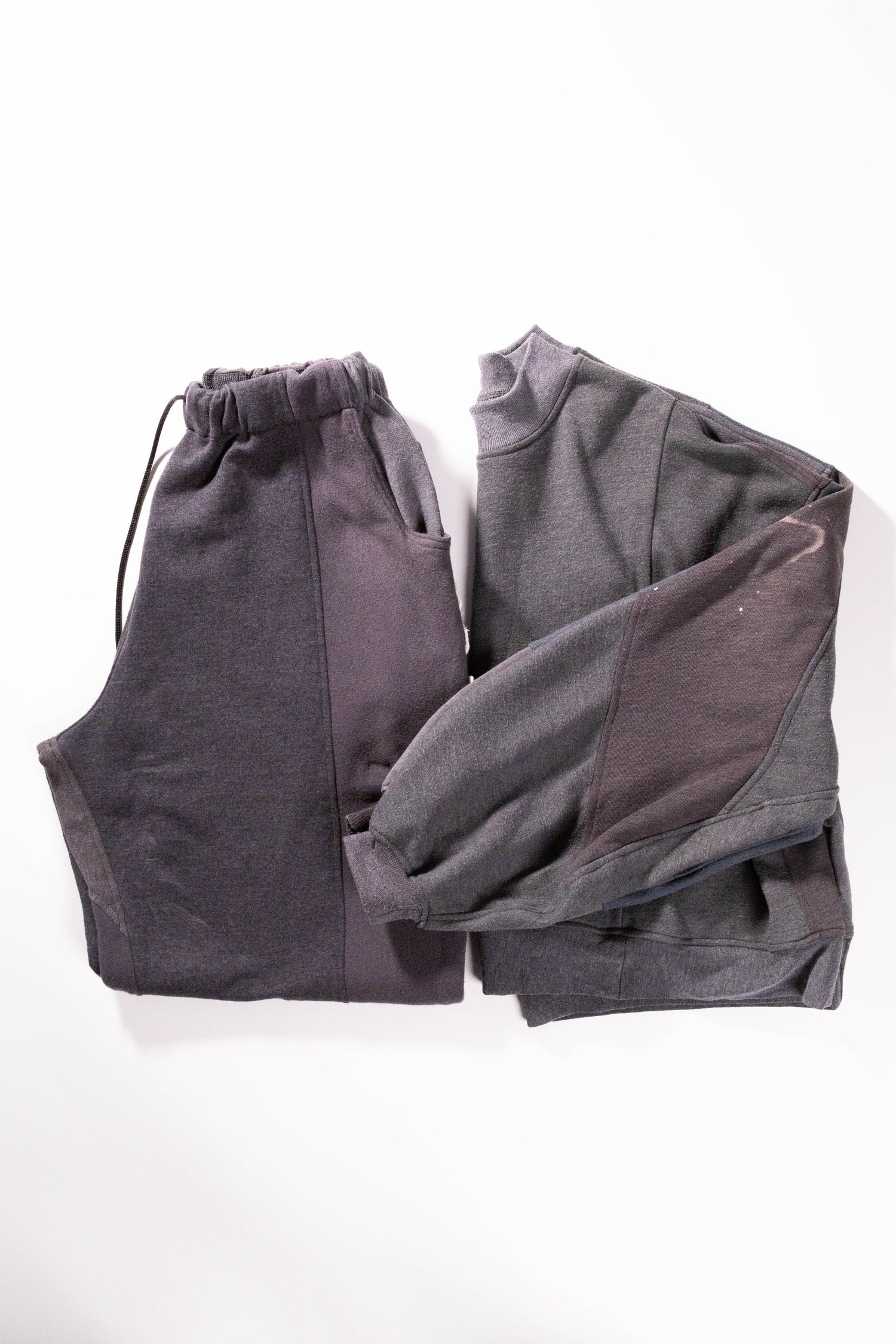 【REMAKEBYK×StyleReborn】Remake Cropped Sweat setup Gray
