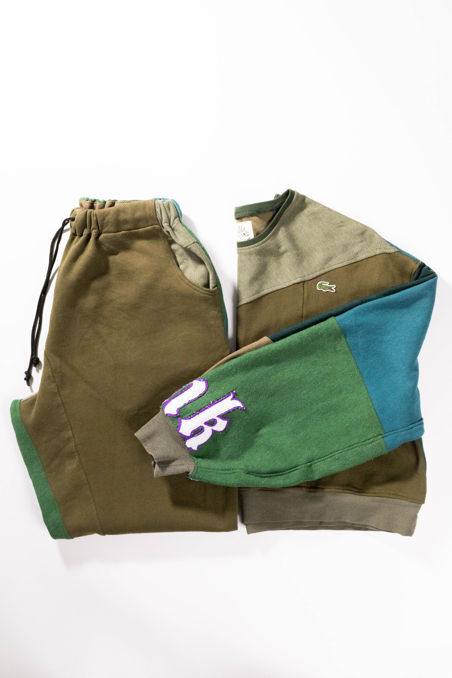 【REMAKEBYK×StyleReborn】Remake Cropped Sweat setup KHAKI