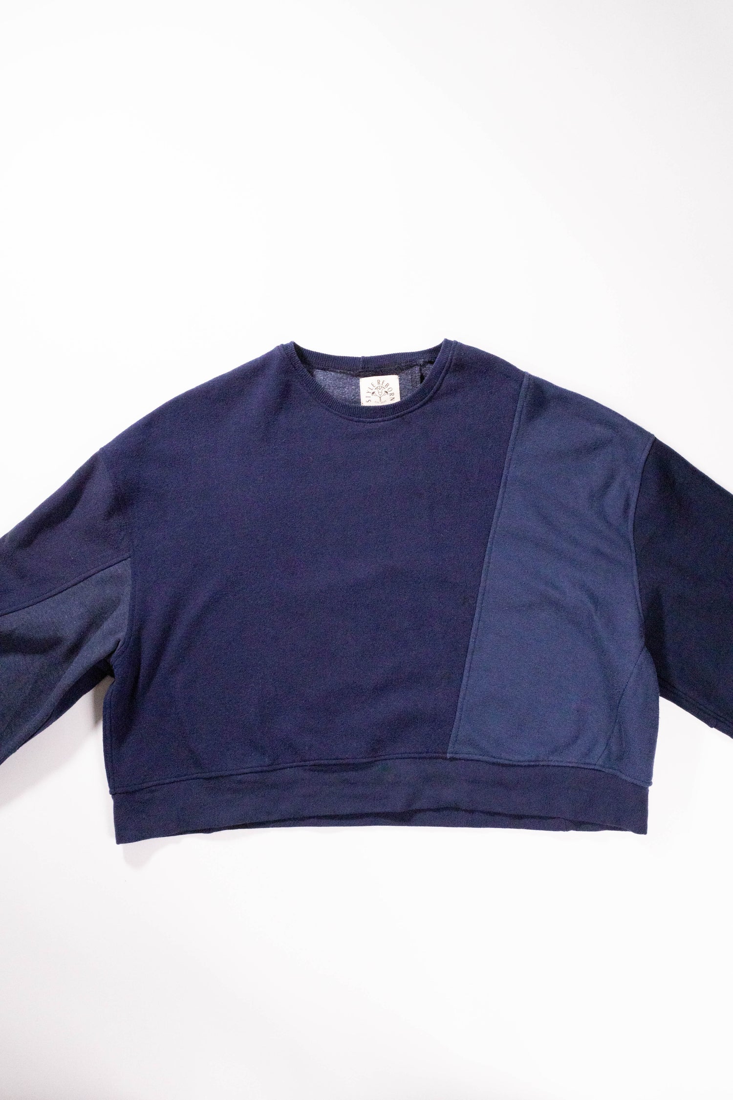 【REMAKEBYK×StyleReborn】Remake Cropped Sweat setup Navy