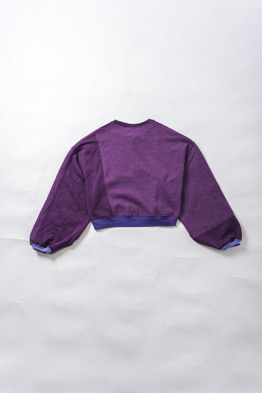 【REMAKEBYK×StyleReborn】Remake Cropped Sweat Purple