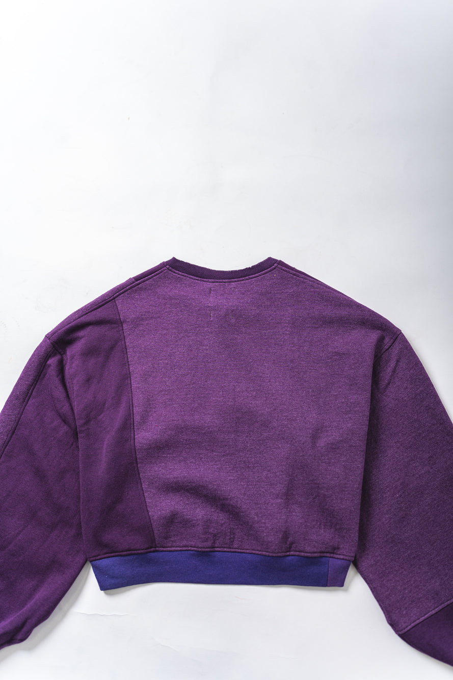 【REMAKEBYK×StyleReborn】Remake Cropped Sweat Purple