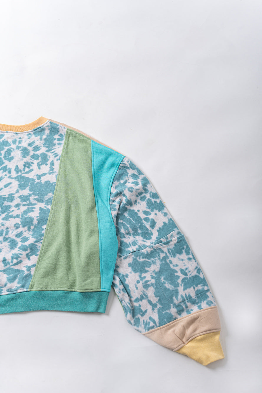 【REMAKEBYK×StyleReborn】Remake Cropped Sweat Green Taidai