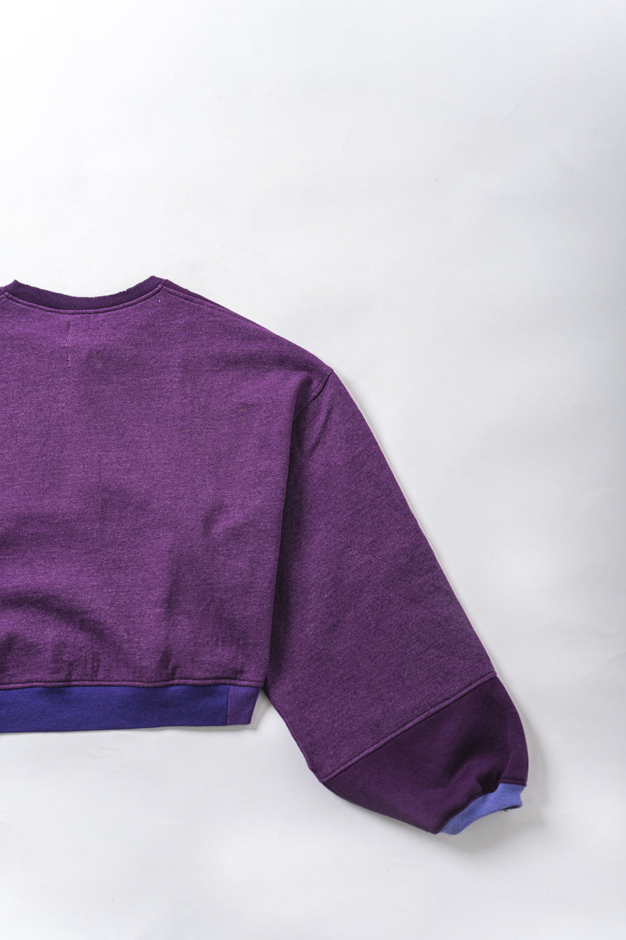 【REMAKEBYK×StyleReborn】Remake Cropped Sweat Purple