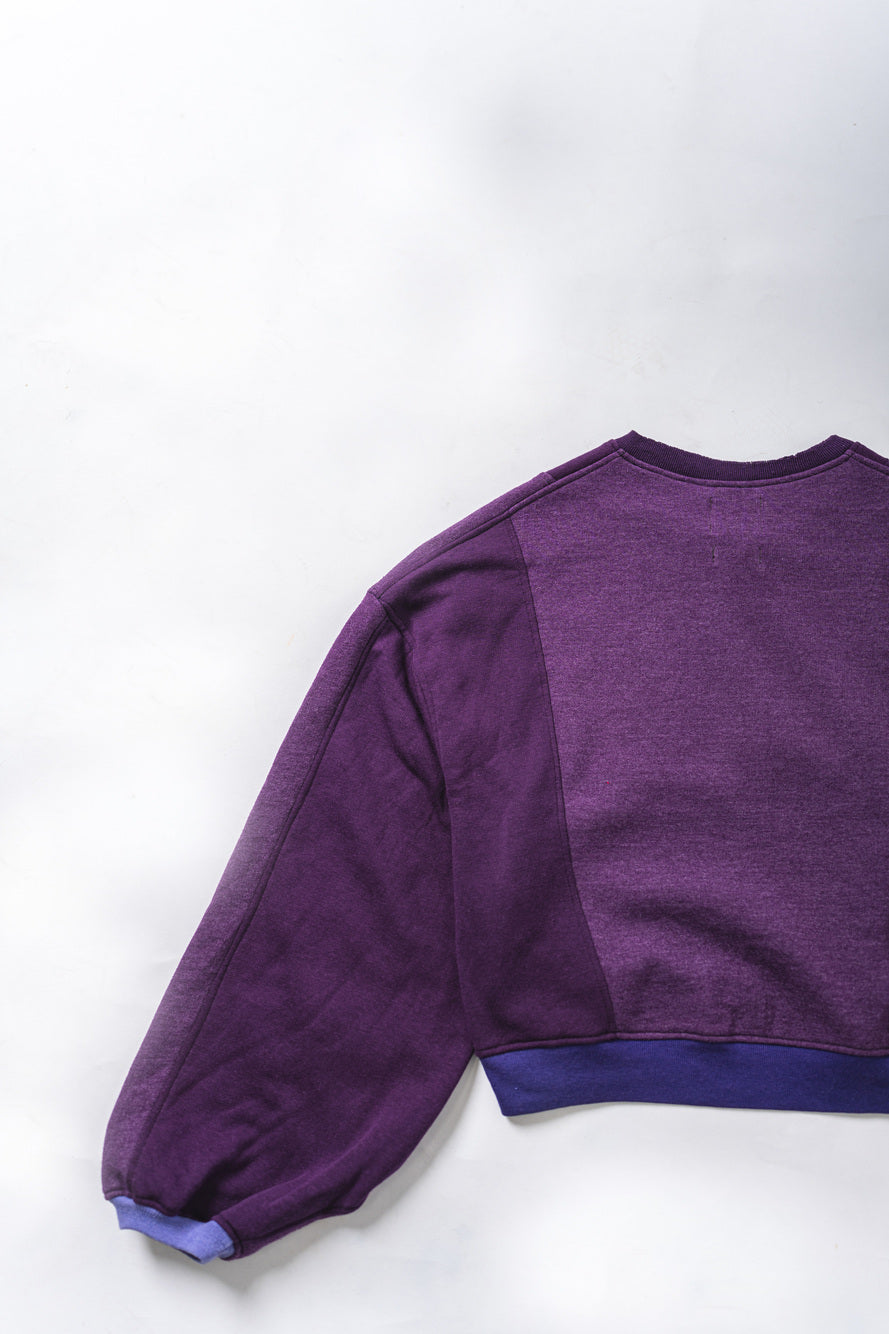 【REMAKEBYK×StyleReborn】Remake Cropped Sweat Purple