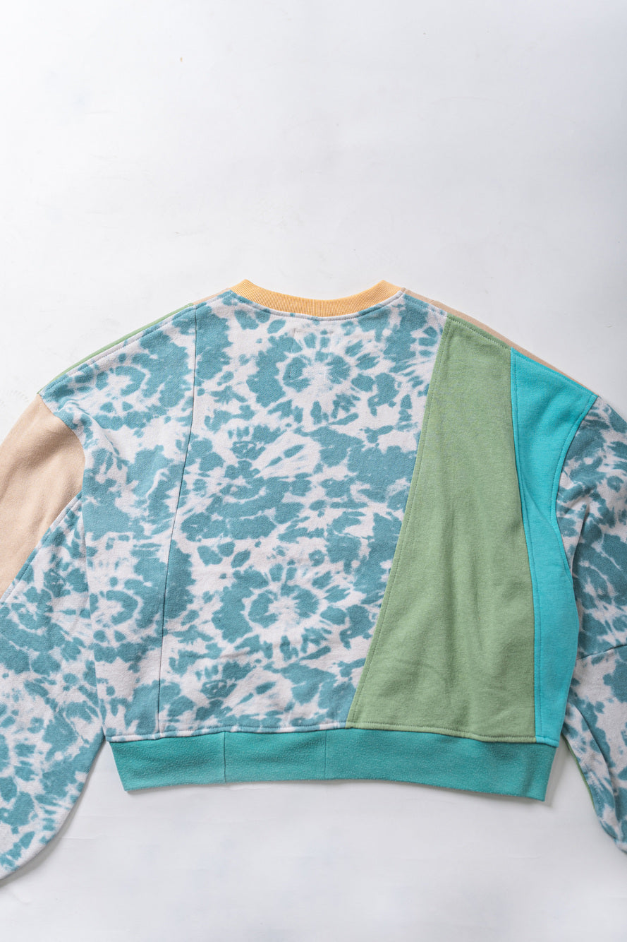 【REMAKEBYK×StyleReborn】Remake Cropped Sweat Green Taidai