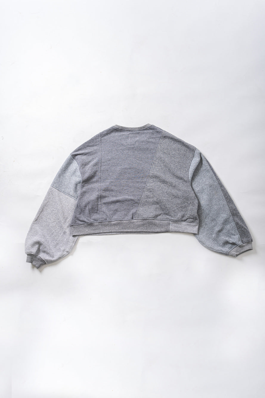 【REMAKEBYK×StyleReborn】Remake Cropped Sweat Gray