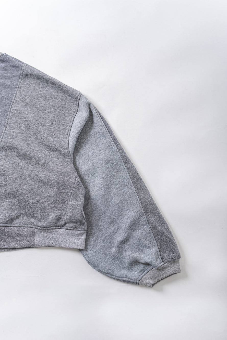 【REMAKEBYK×StyleReborn】Remake Cropped Sweat Gray