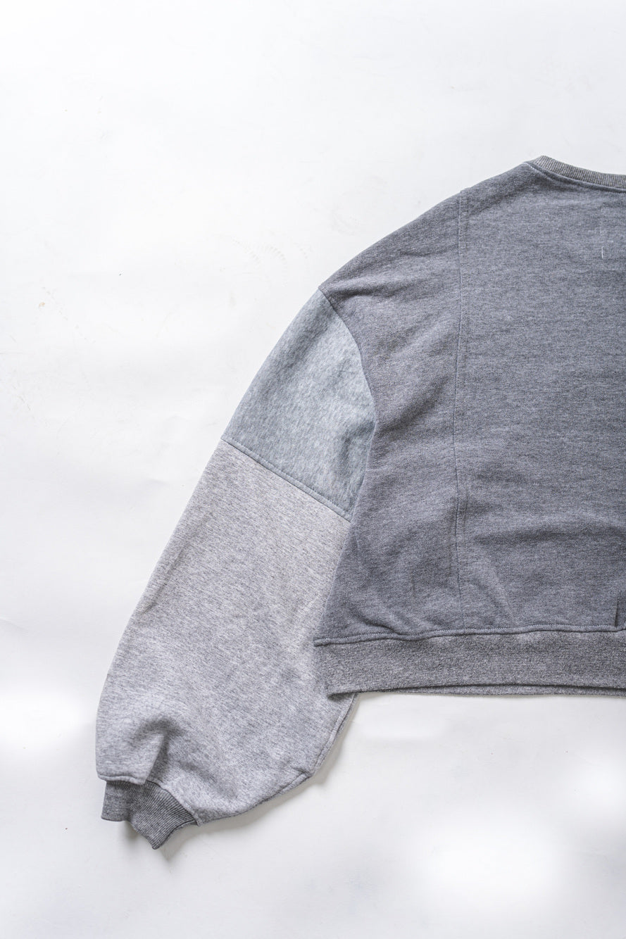 【REMAKEBYK×StyleReborn】Remake Cropped Sweat Gray