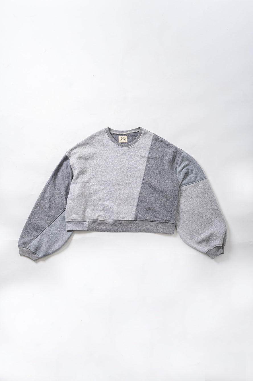 【REMAKEBYK×StyleReborn】Remake Cropped Sweat Gray