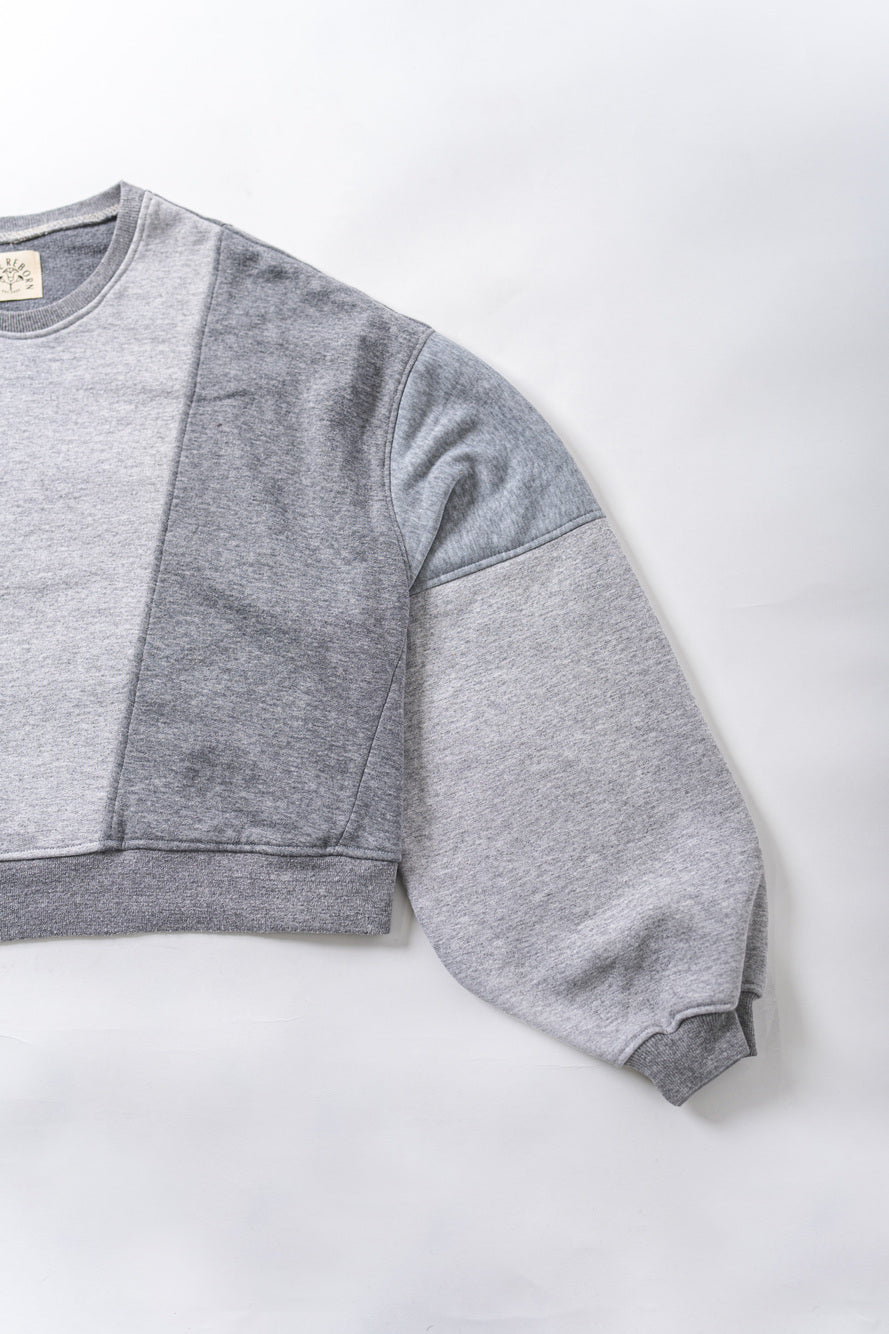 【REMAKEBYK×StyleReborn】Remake Cropped Sweat Gray