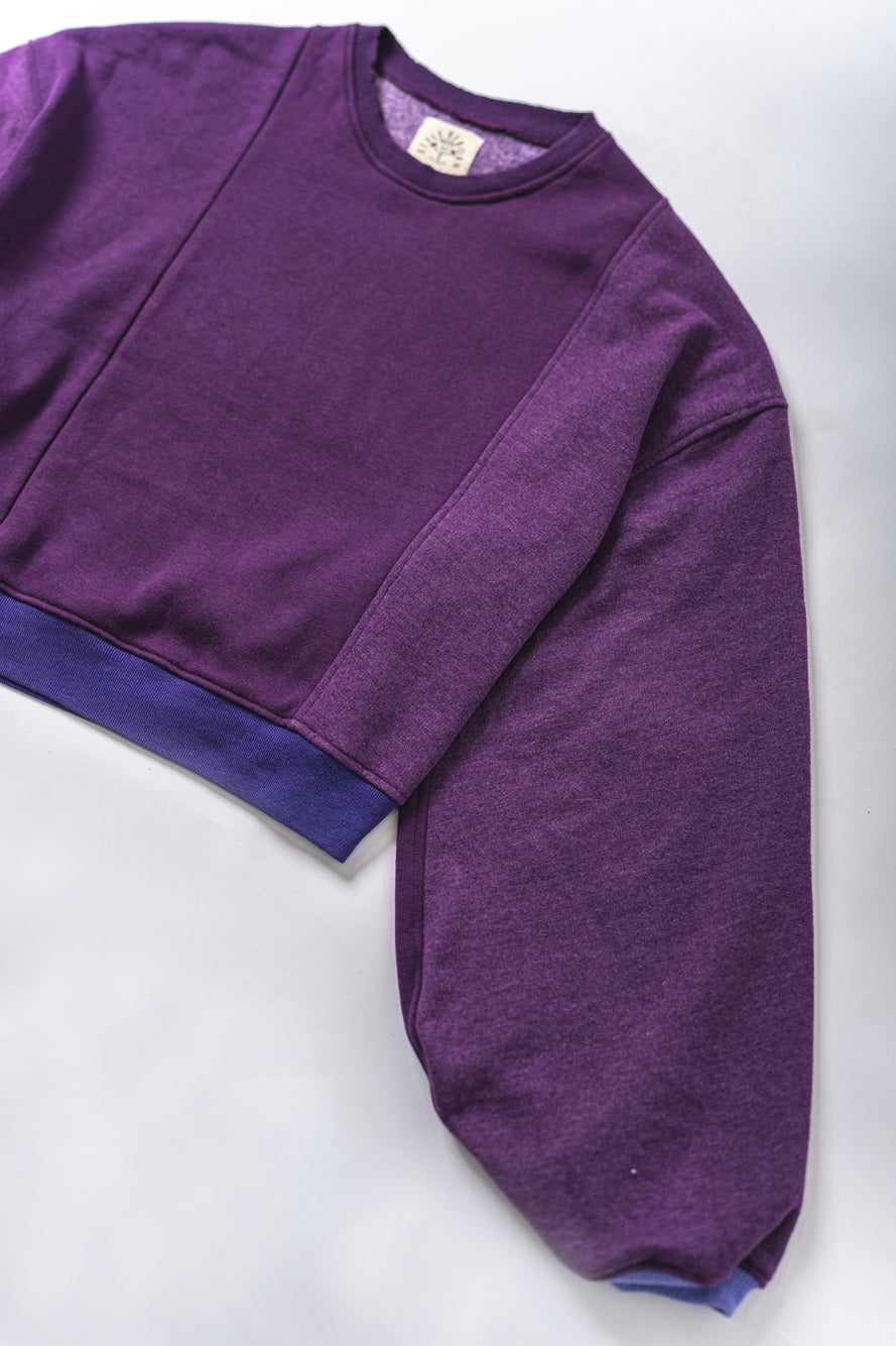 【REMAKEBYK×StyleReborn】Remake Cropped Sweat Purple