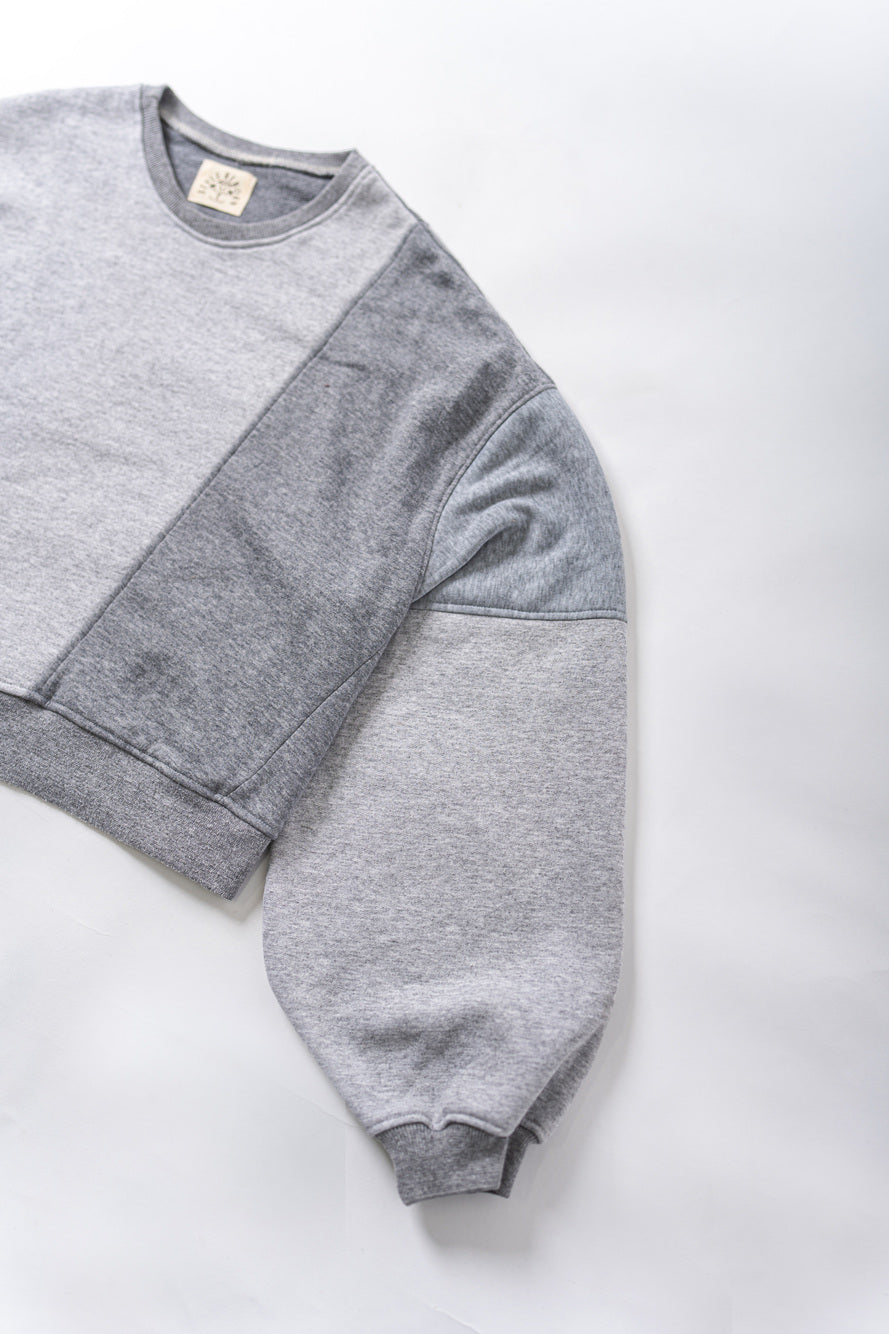 【REMAKEBYK×StyleReborn】Remake Cropped Sweat Gray