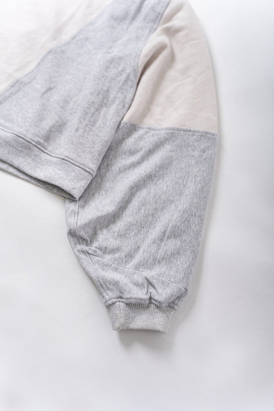 【REMAKEBYK×StyleReborn】Remake Cropped Sweat White×Gray