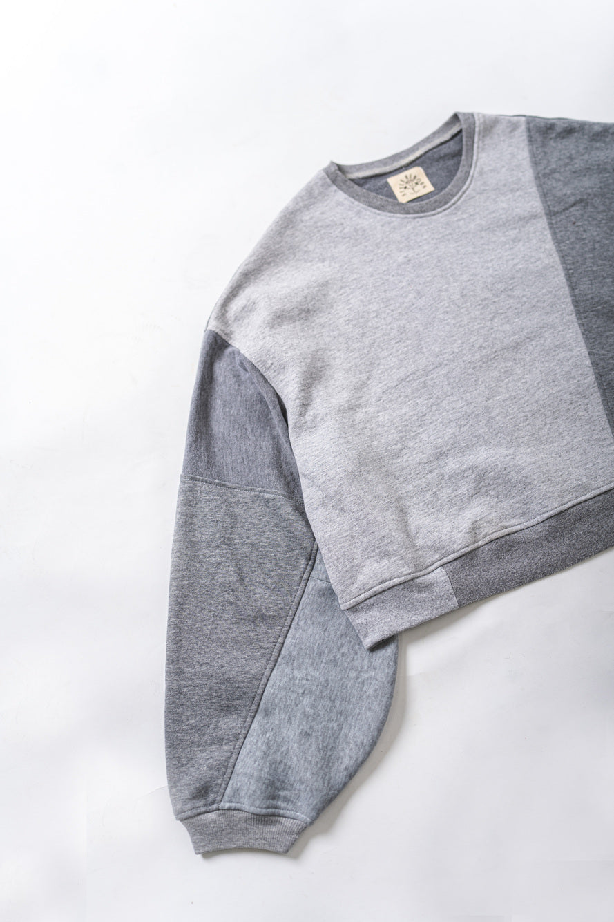 【REMAKEBYK×StyleReborn】Remake Cropped Sweat Gray