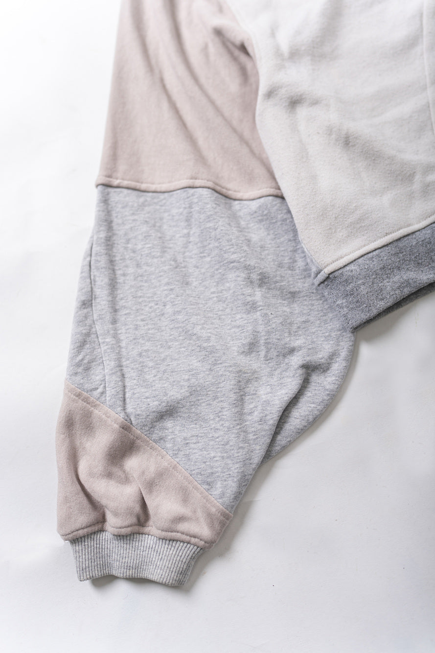 【REMAKEBYK×StyleReborn】Remake Cropped Sweat White×Gray