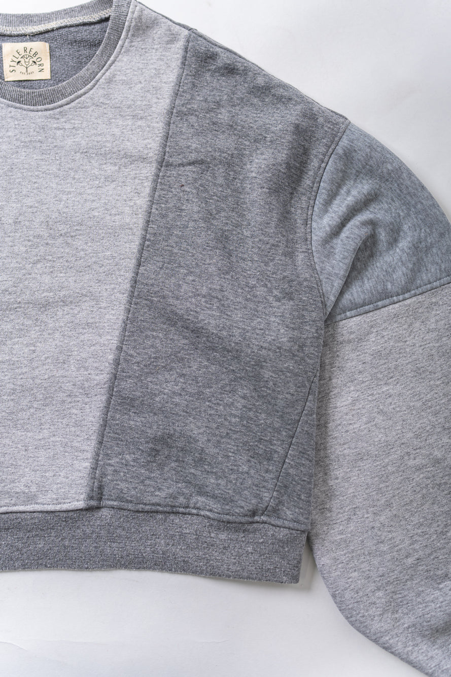 【REMAKEBYK×StyleReborn】Remake Cropped Sweat Gray