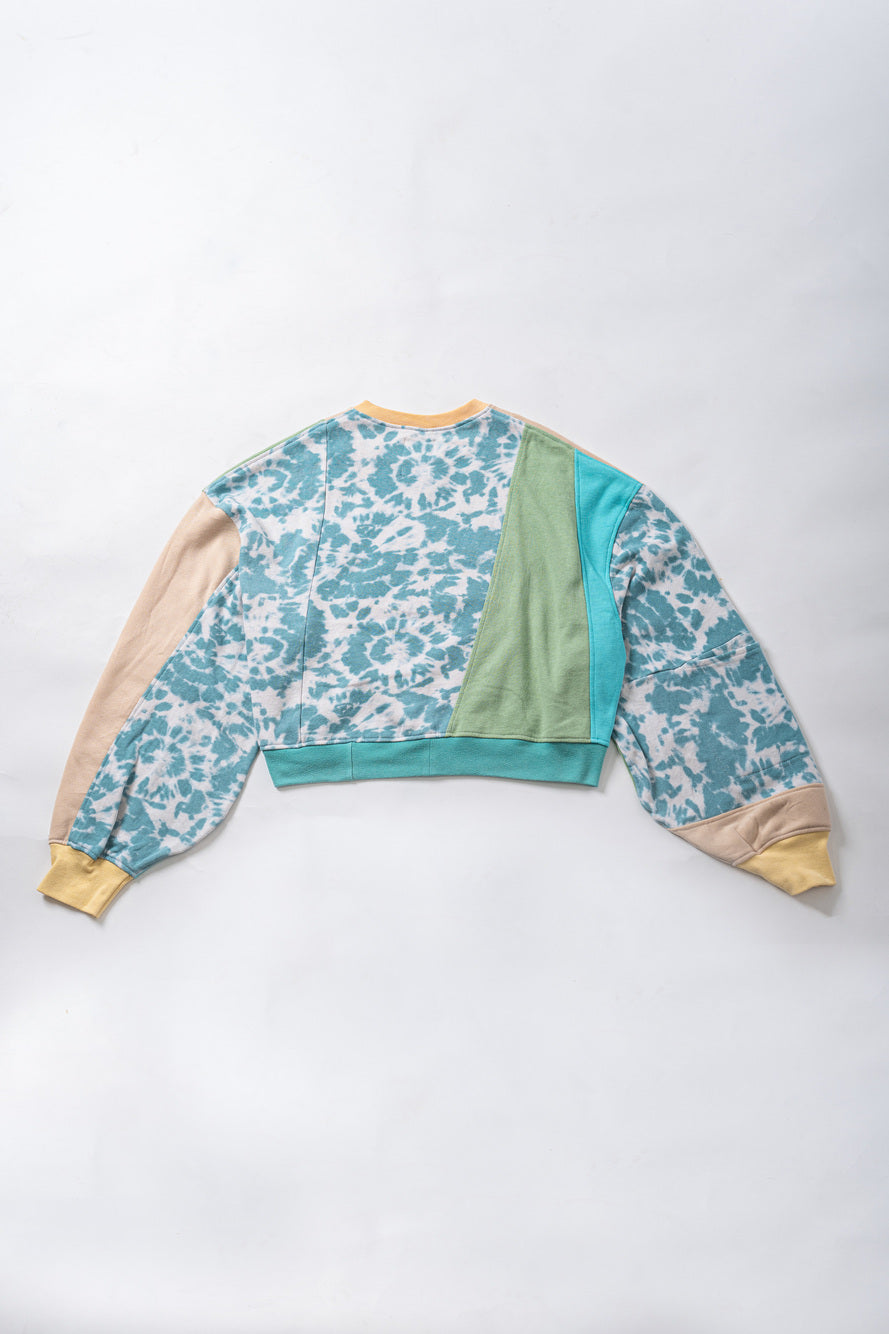 【REMAKEBYK×StyleReborn】Remake Cropped Sweat Green Taidai