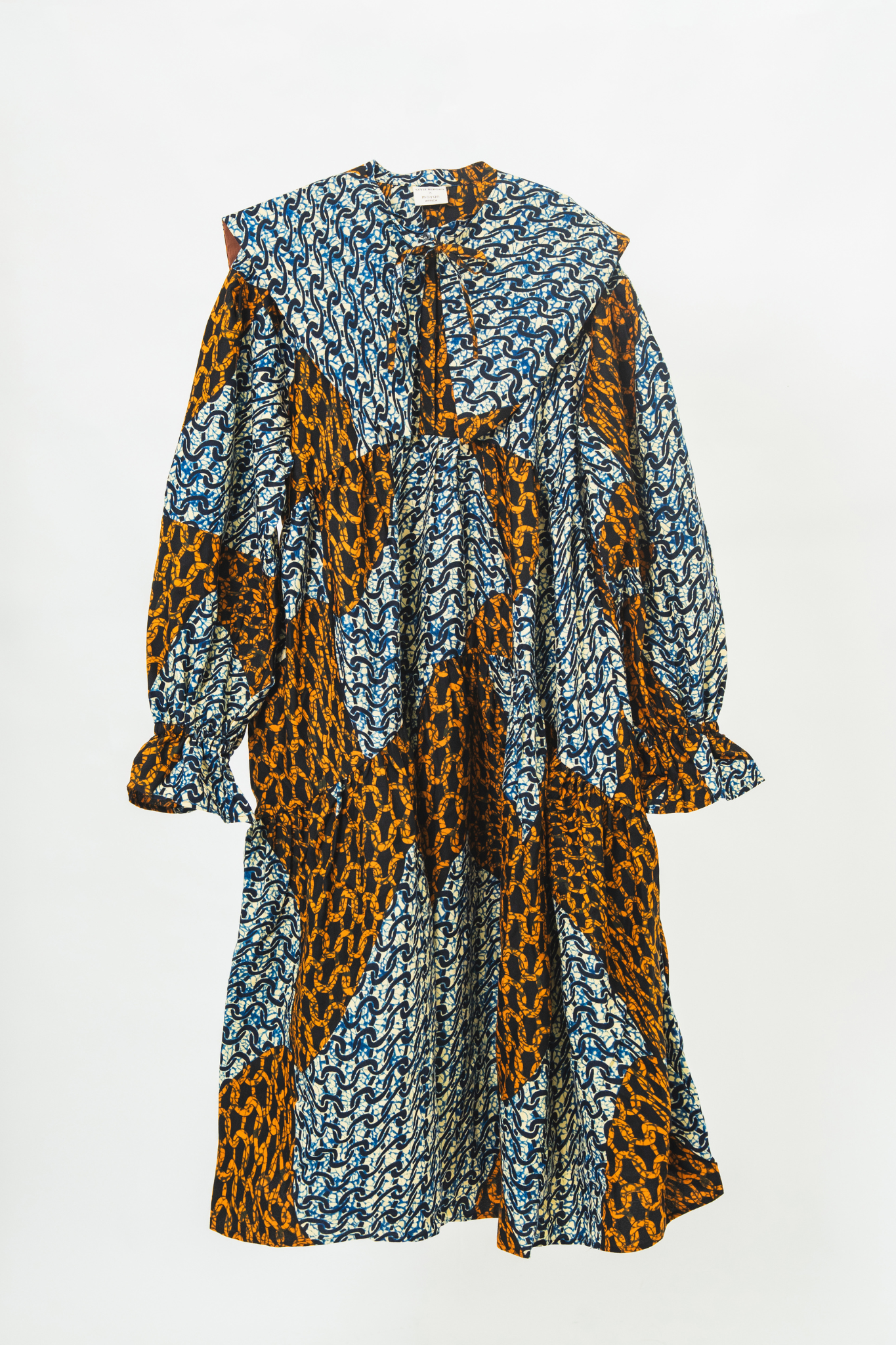 【moyan ecri× StyleReborn】AFRICA付け衿付きボリュームワンピース