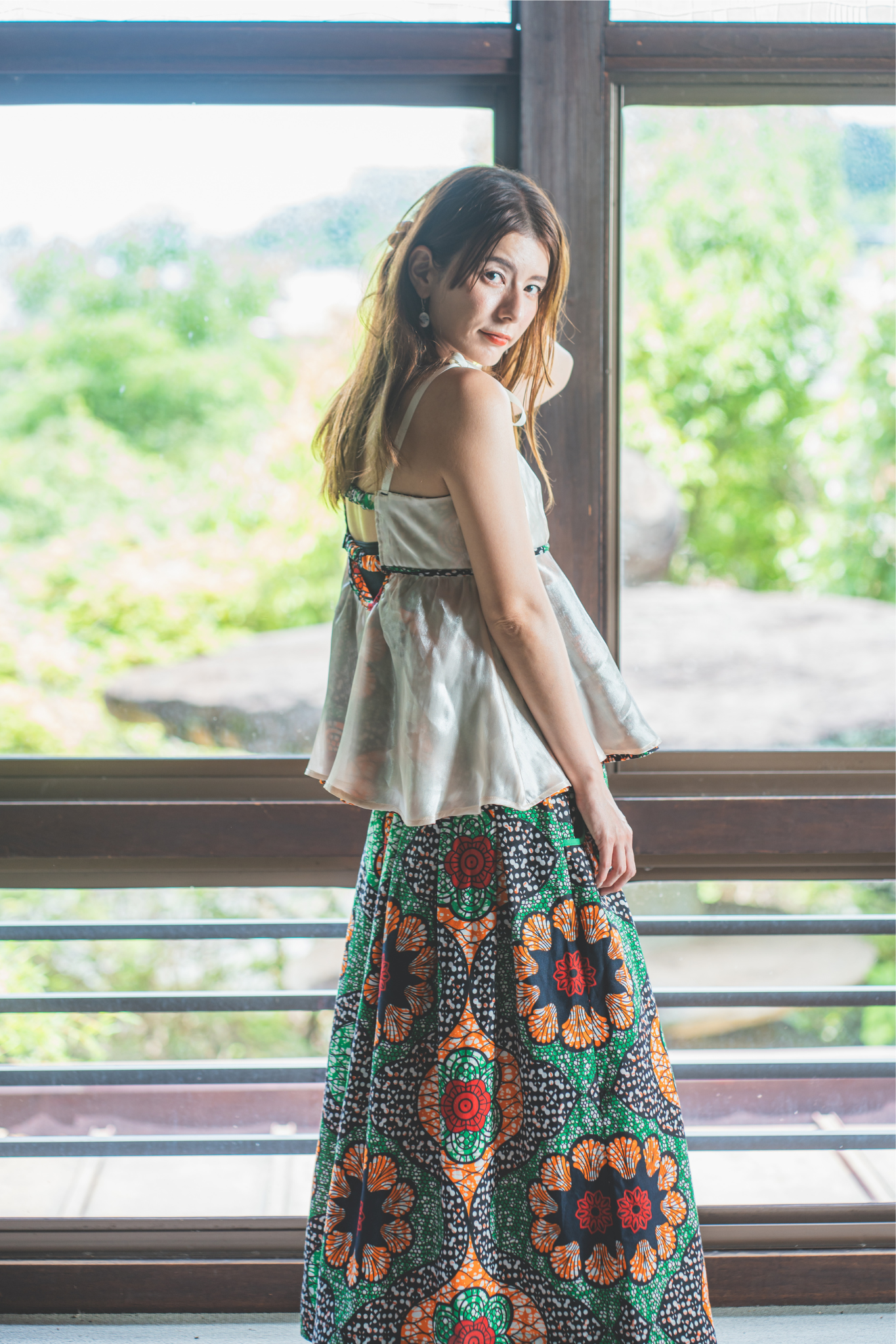 【moyan ecri× StyleReborn】Africa Tuck Gather Skirt Passionate