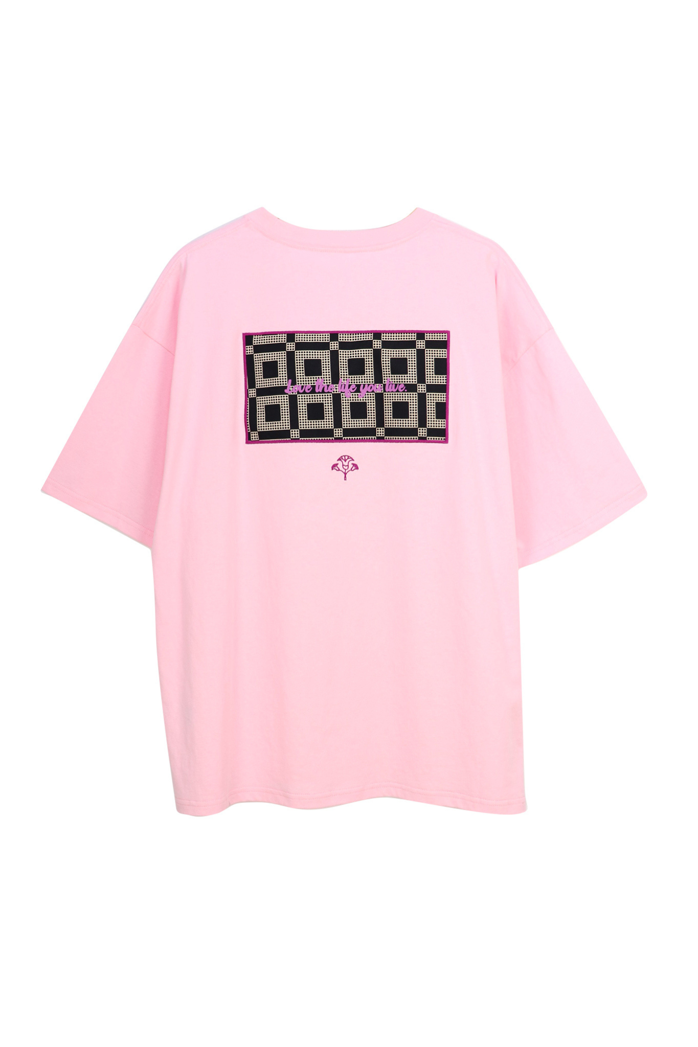 【moyan ecri× StyleReborn】パッチ刺繍 T-Shirt New Blocks Pink