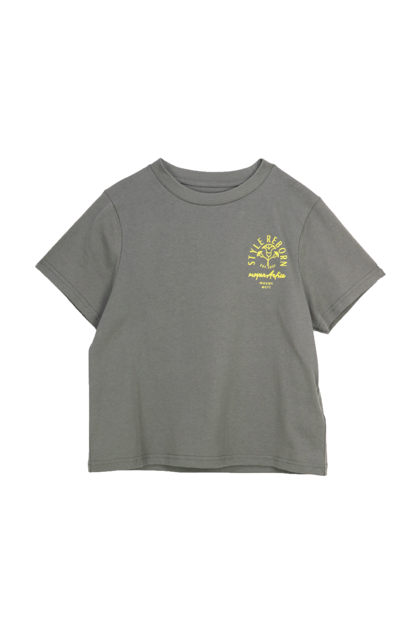 【moyan ecri× StyleReborn】【Kids M-size】パッチ刺繍 T-Shirt Kind of quiet