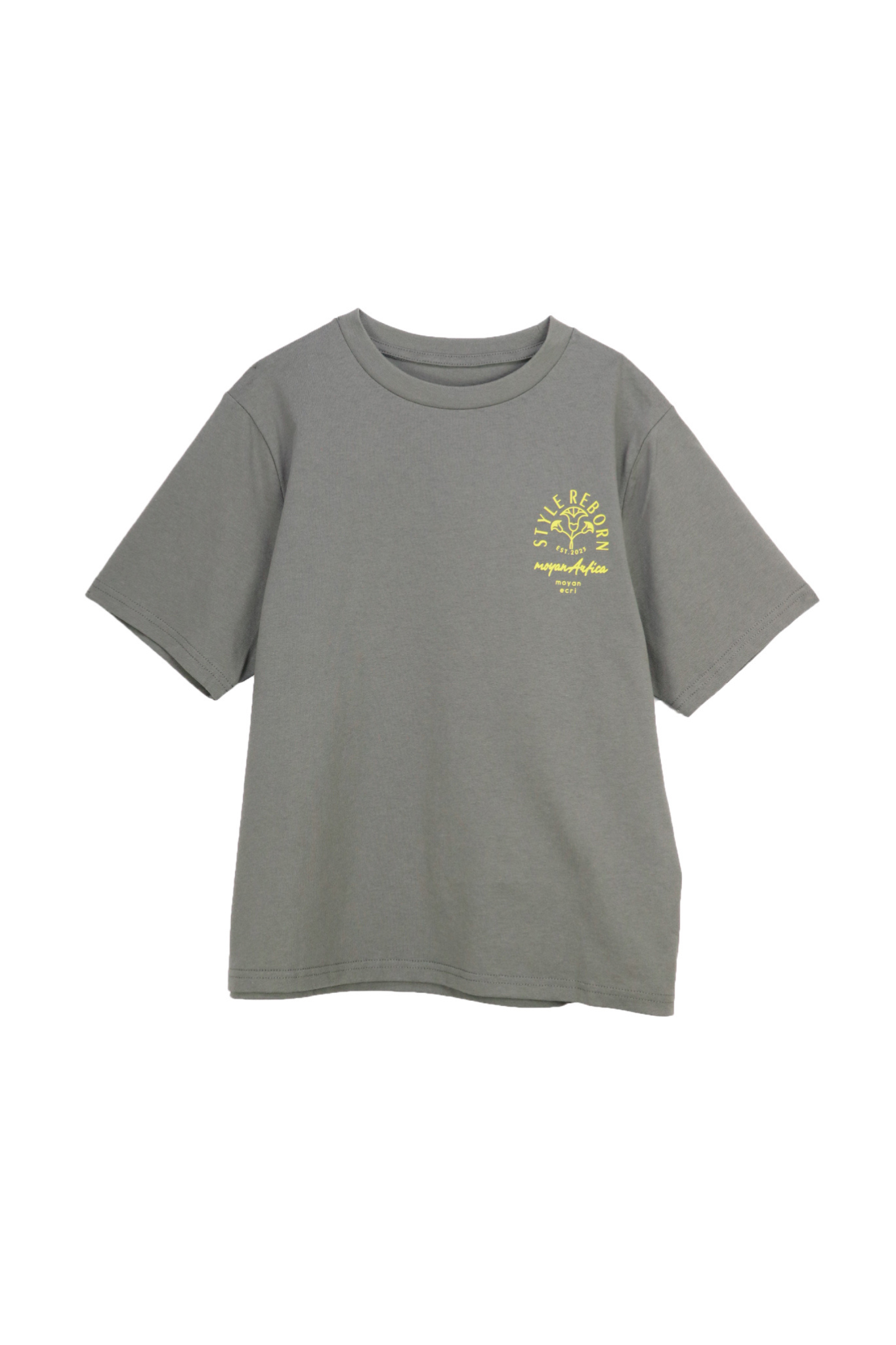 【moyan ecri× StyleReborn】【Kids L-size】パッチ刺繍 T-Shirt Kind of quiet