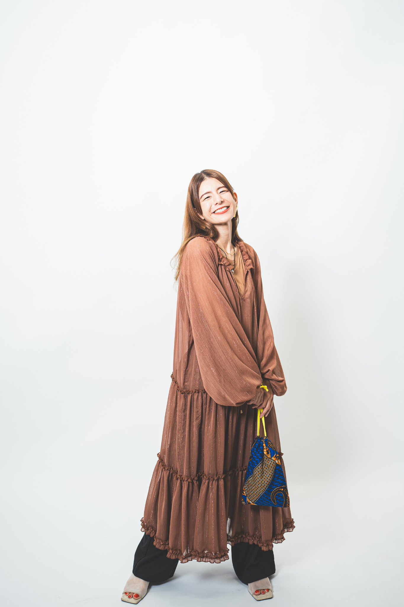 【Suu×SAAAGE boutique】ラメシアーワンピース Brown