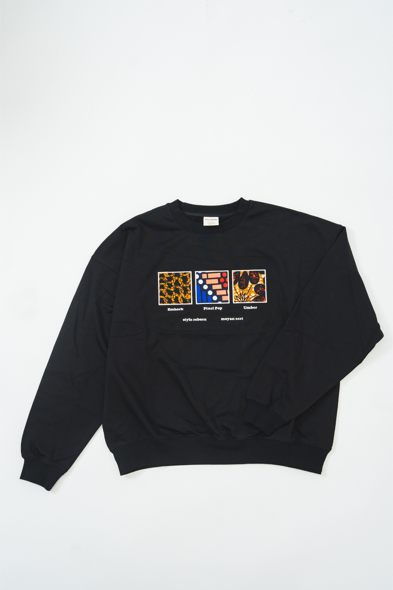 【moyan ecri× StyleReborn】フロントスクエアパッチ刺繍裏毛POJ