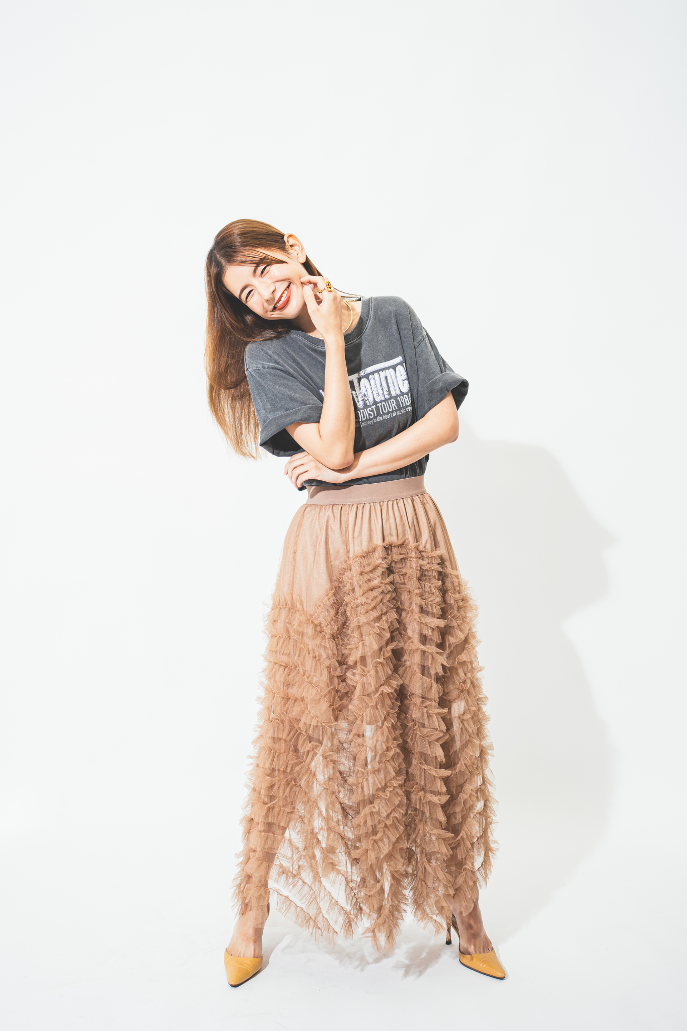 【Suu×SAAAGE boutique】Tulle Skirt Beige