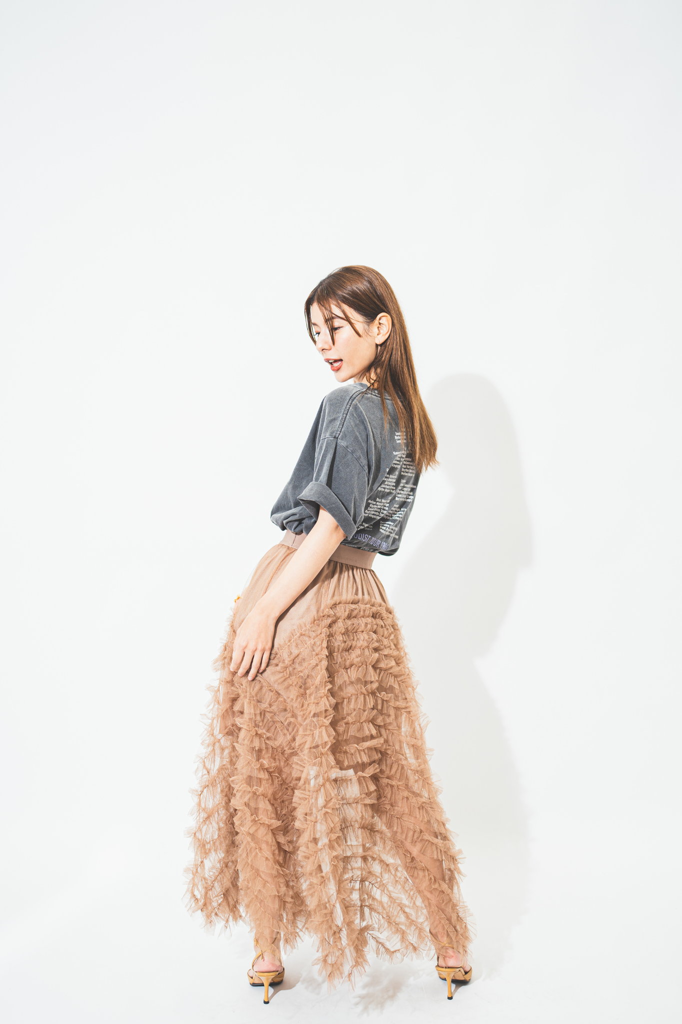 【Suu×SAAAGE boutique】Tulle Skirt Beige