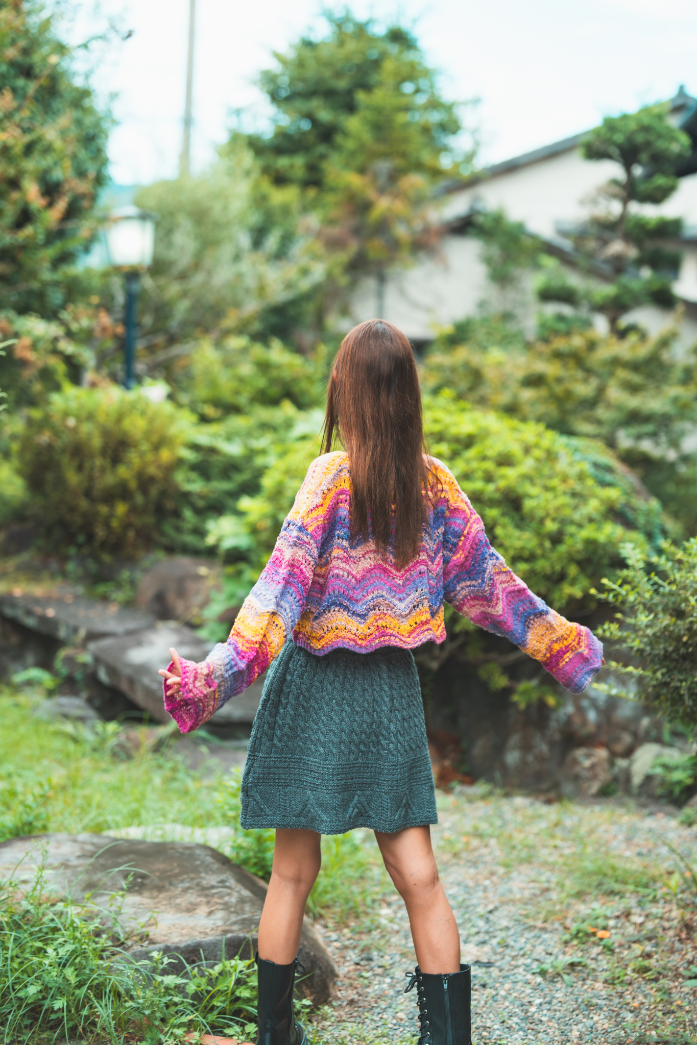 【moyan ecri× StyleReborn】カスリショートニットプルオーバー