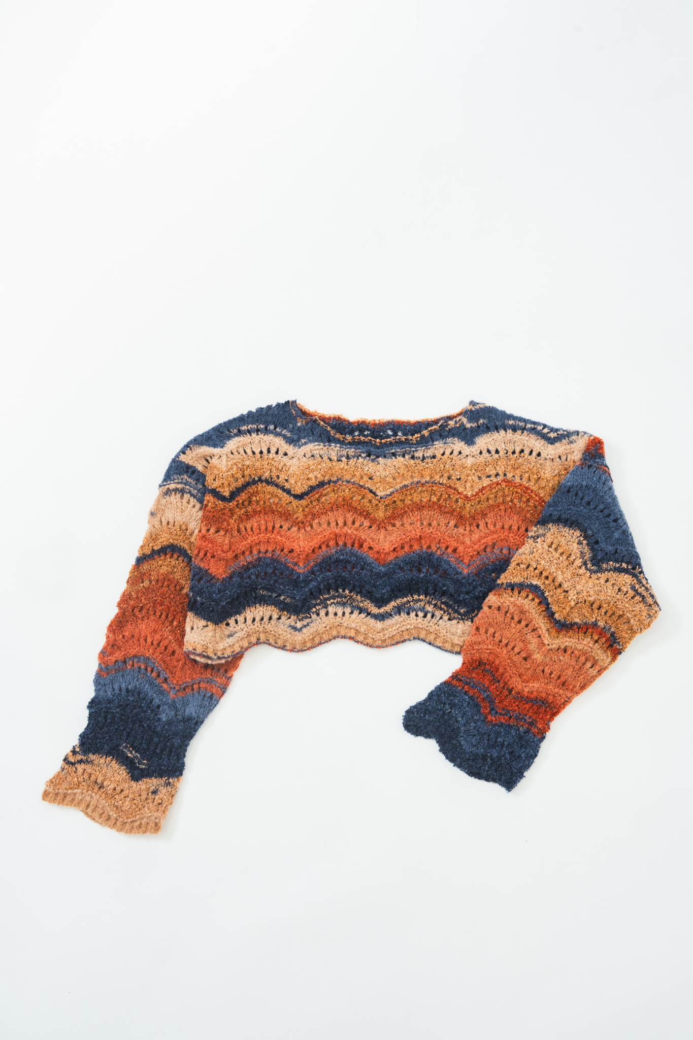 【moyan ecri× StyleReborn】カスリショートニットプルオーバー