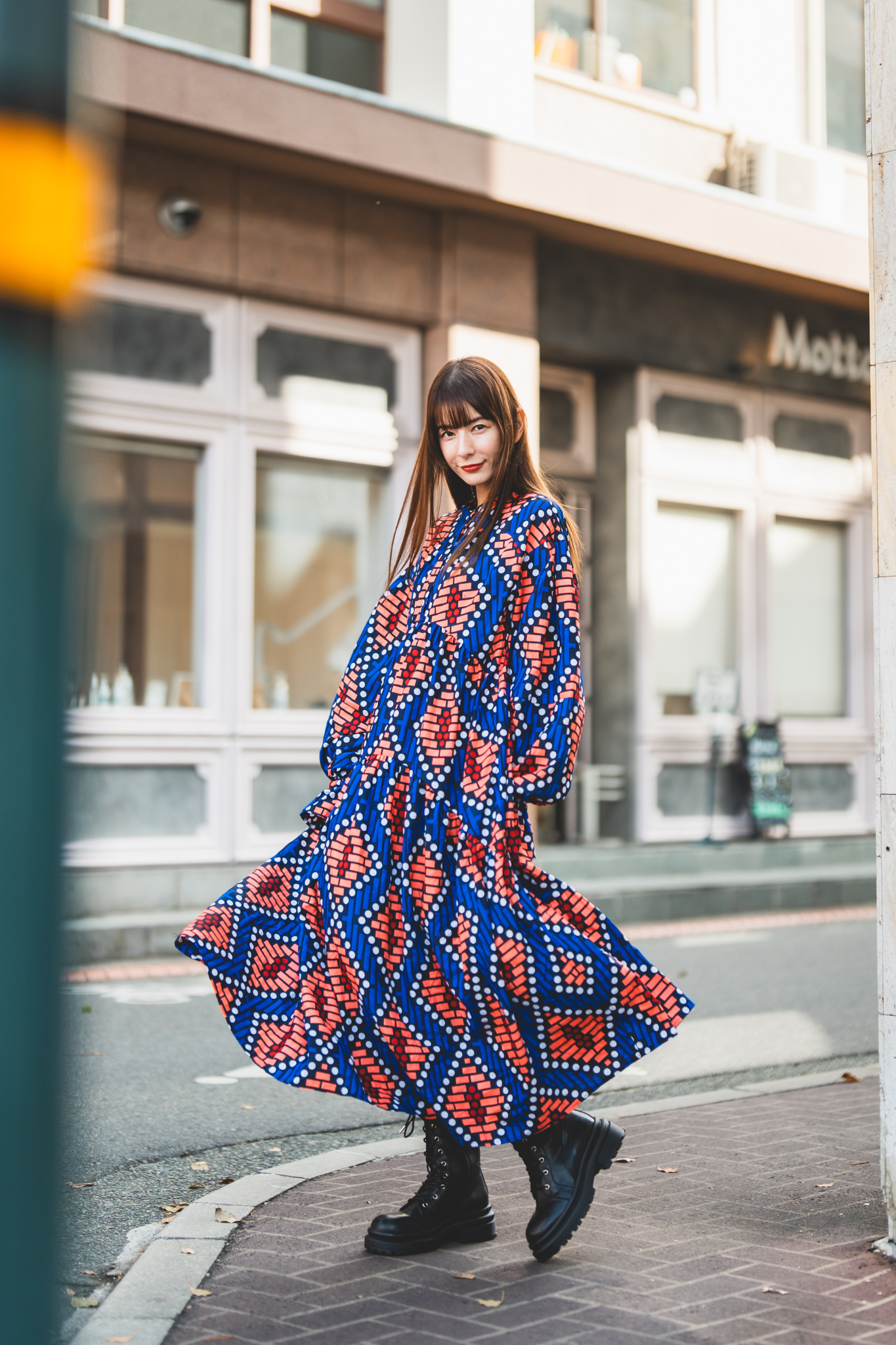 【moyan ecri× StyleReborn】AFRICA付け衿付きボリュームワンピース