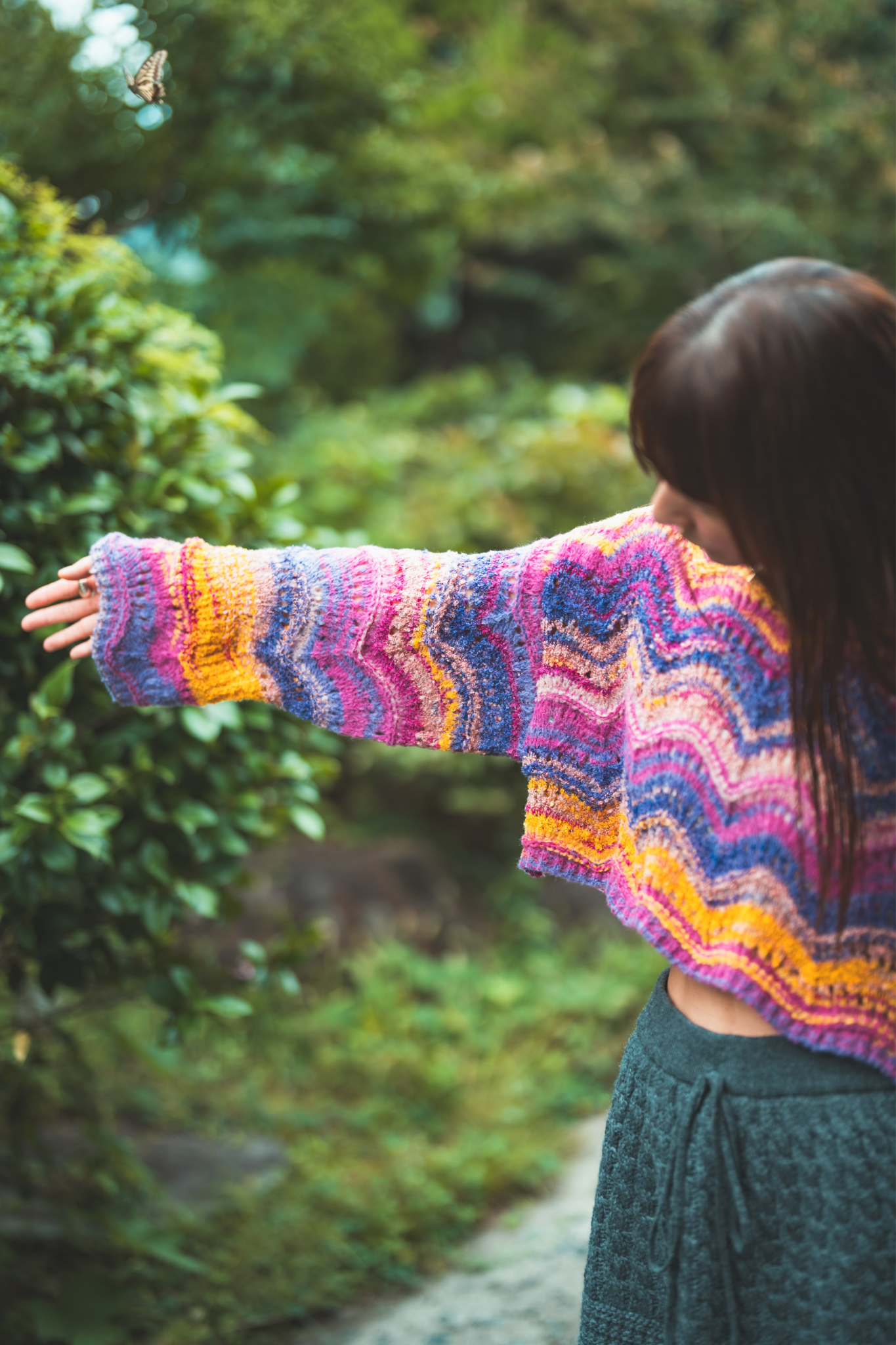 【moyan ecri× StyleReborn】カスリショートニットプルオーバー