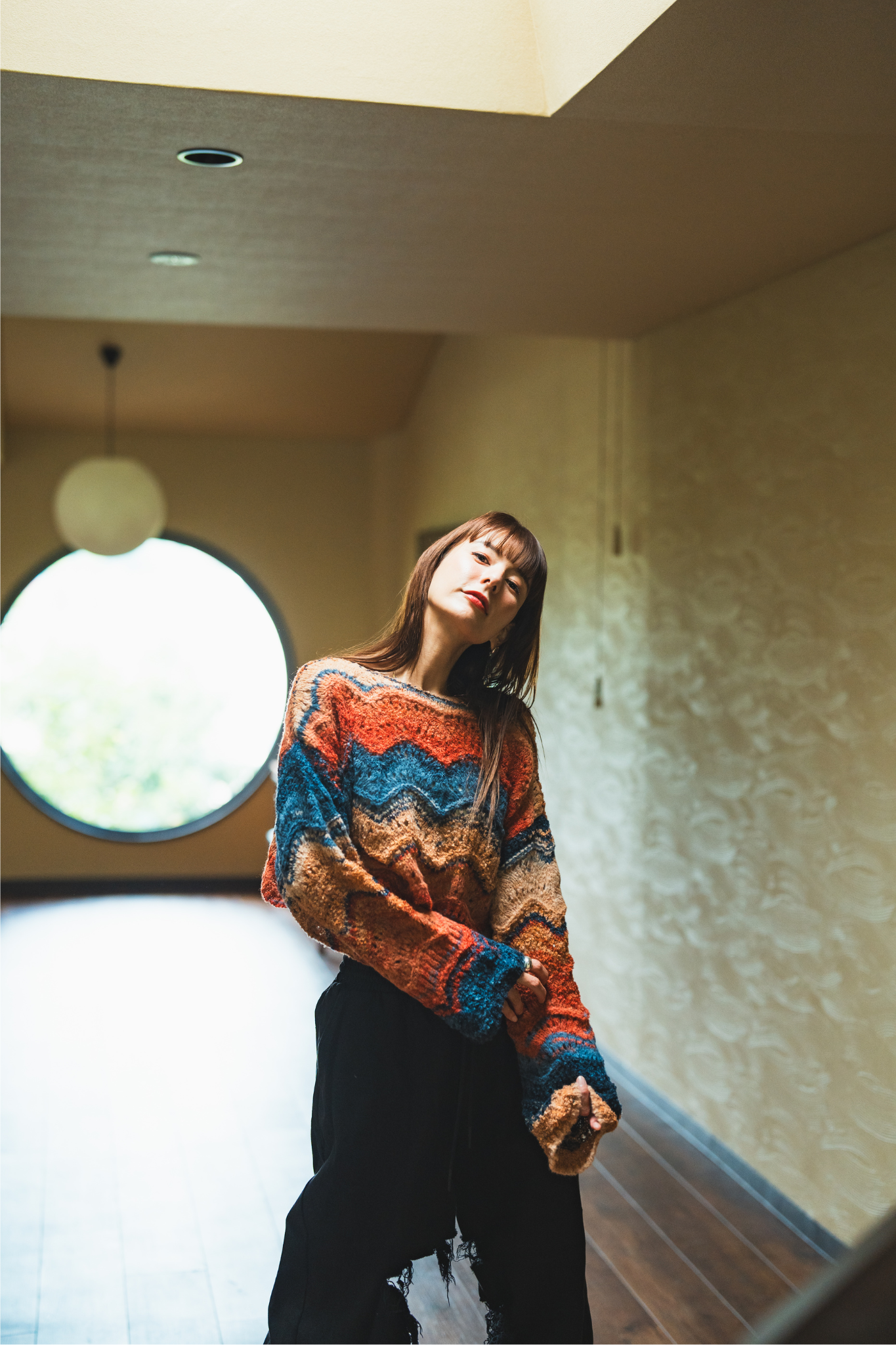 【moyan ecri× StyleReborn】カスリショートニットプルオーバー