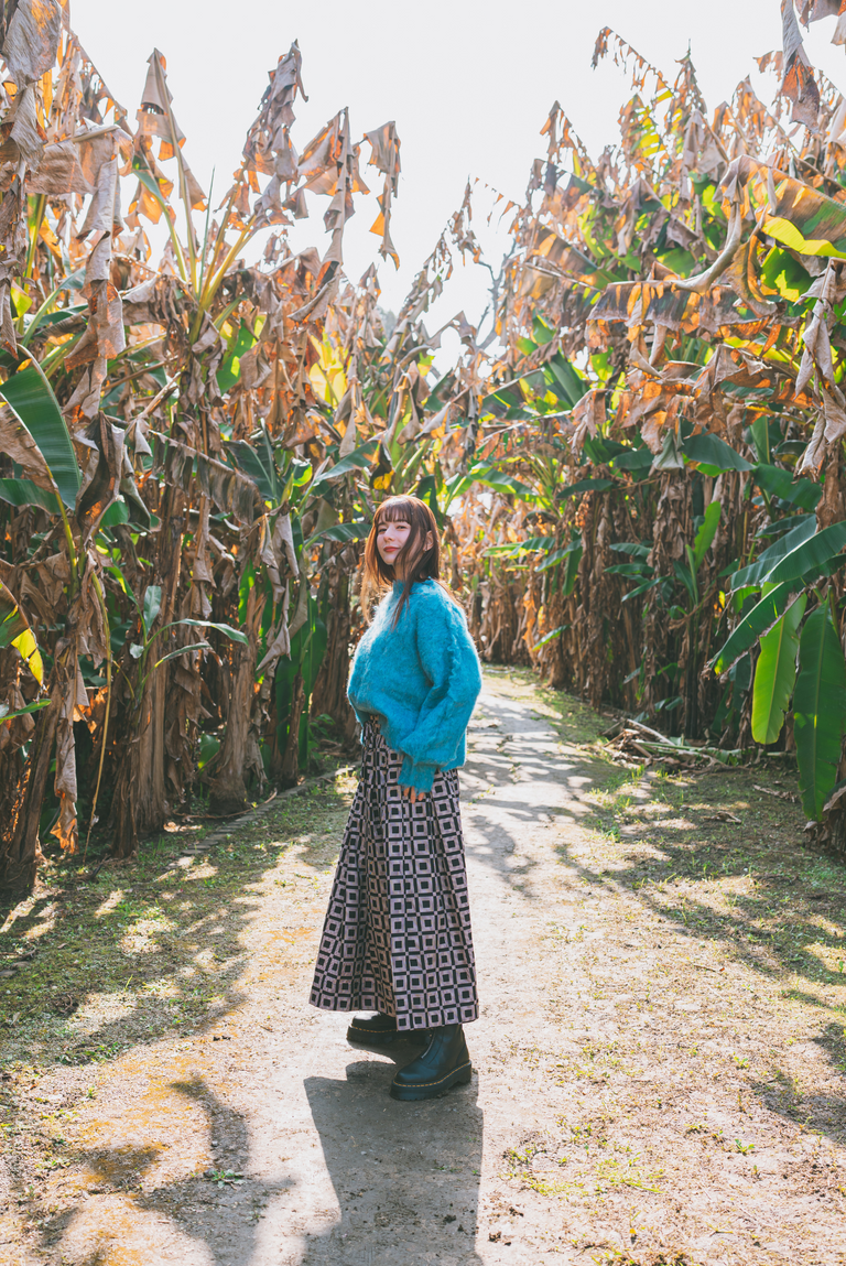 【moyan ecri× StyleReborn】Africa Tuck Gather Skirt Kind of quiet