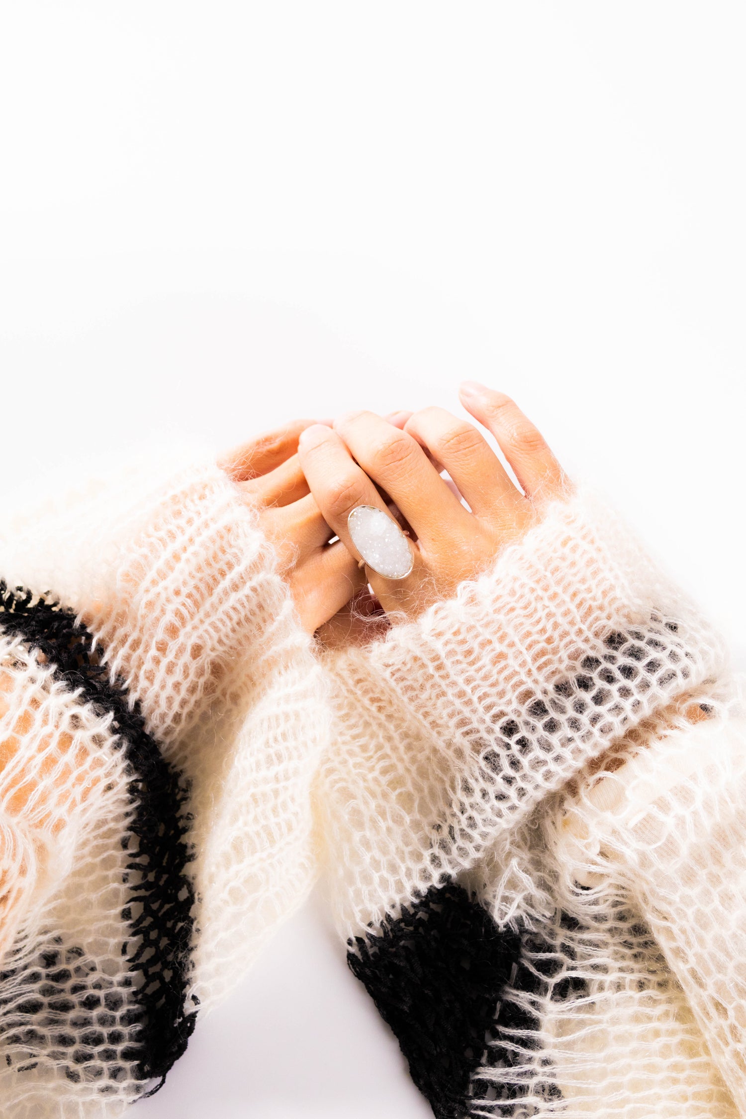 【nanan bijouxxx×StyleReborn】Together Stone Collection Ring Druzy Agate