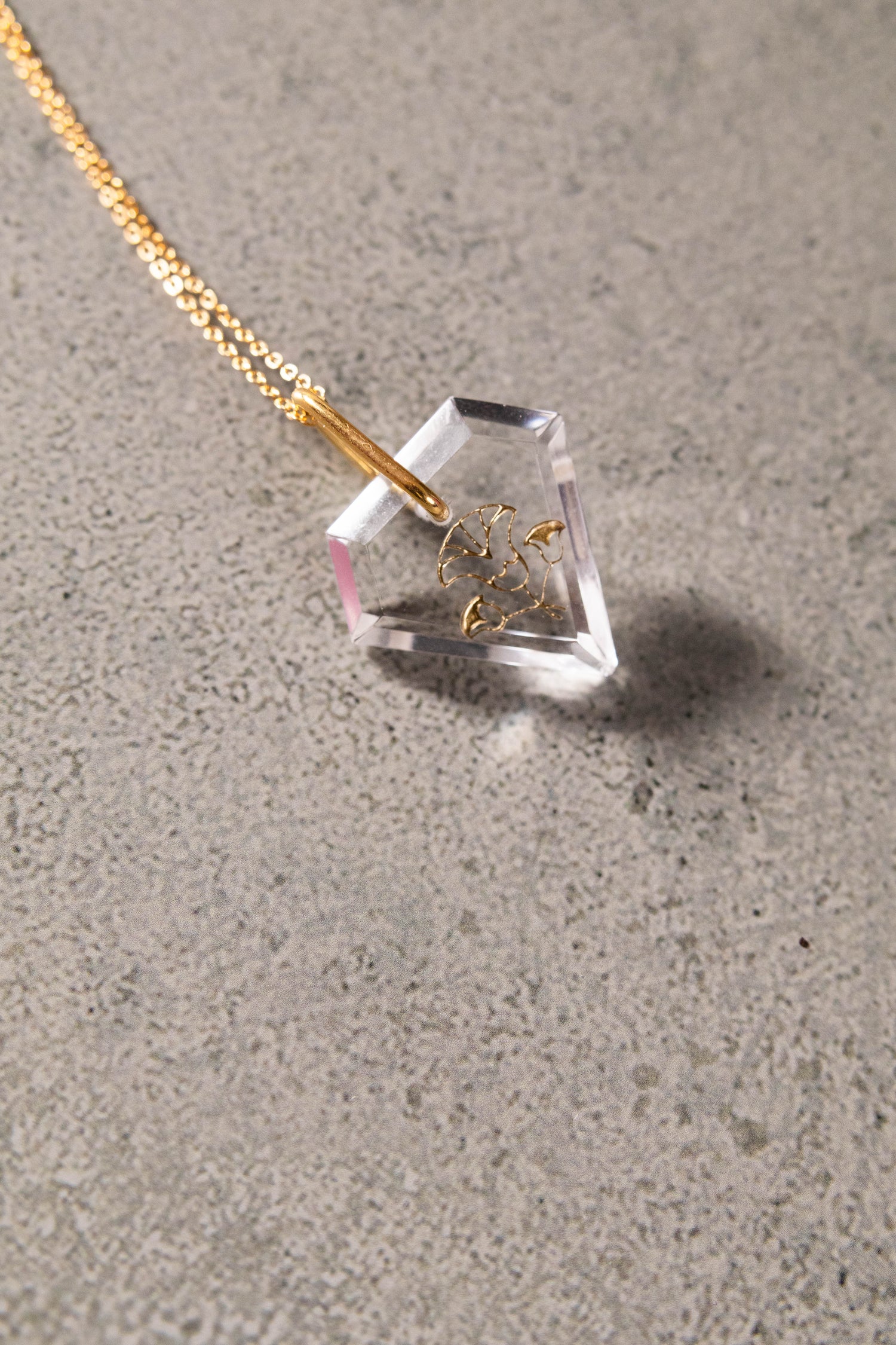 【nanan bijouxxx×StyleReborn】Symbol On Crystal Necklace 14KGF×Gold