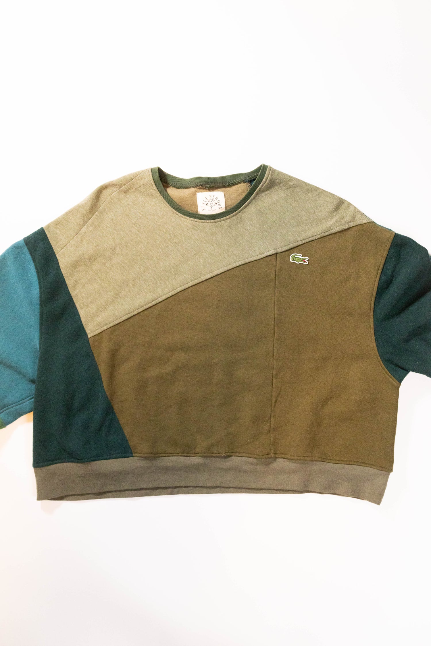 【REMAKEBYK×StyleReborn】Remake Cropped Sweat setup  KHAKI